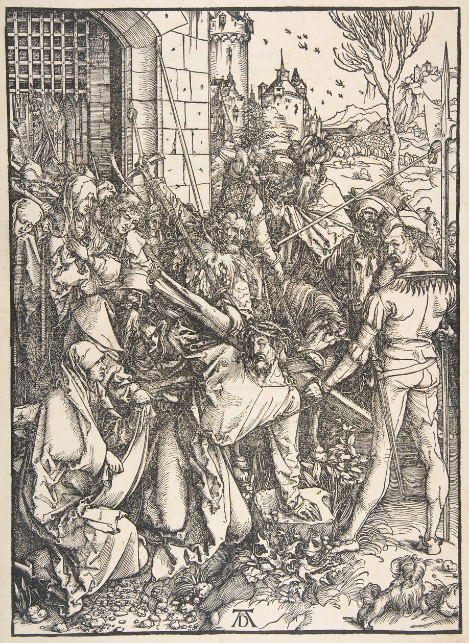 Niesienie krzyża, z Wielkiej Męki.n.d. autorstwa Albrecht Dürer