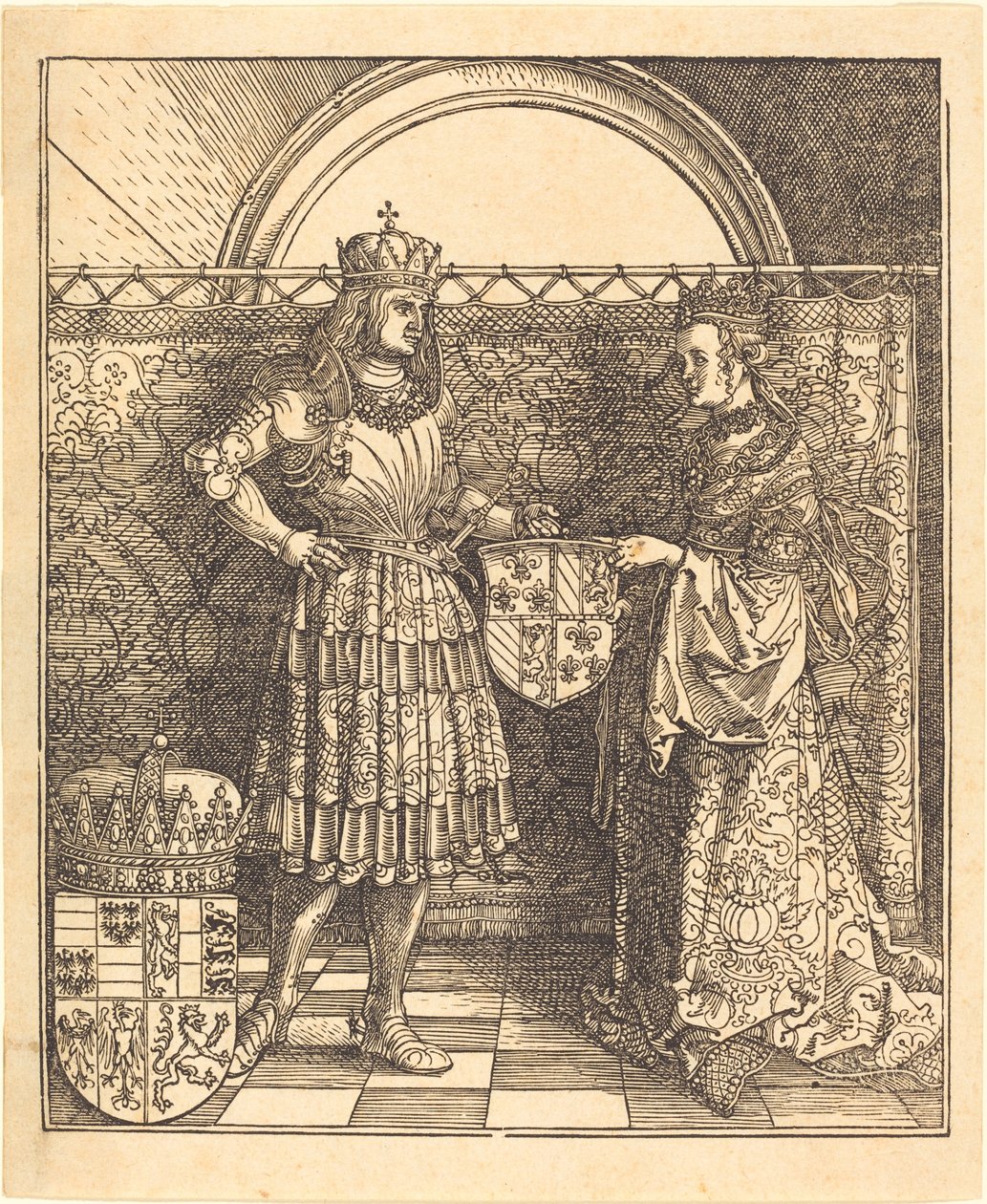 Zaręczyny Maksymiliana z Marią Burgundii autorstwa Albrecht Dürer