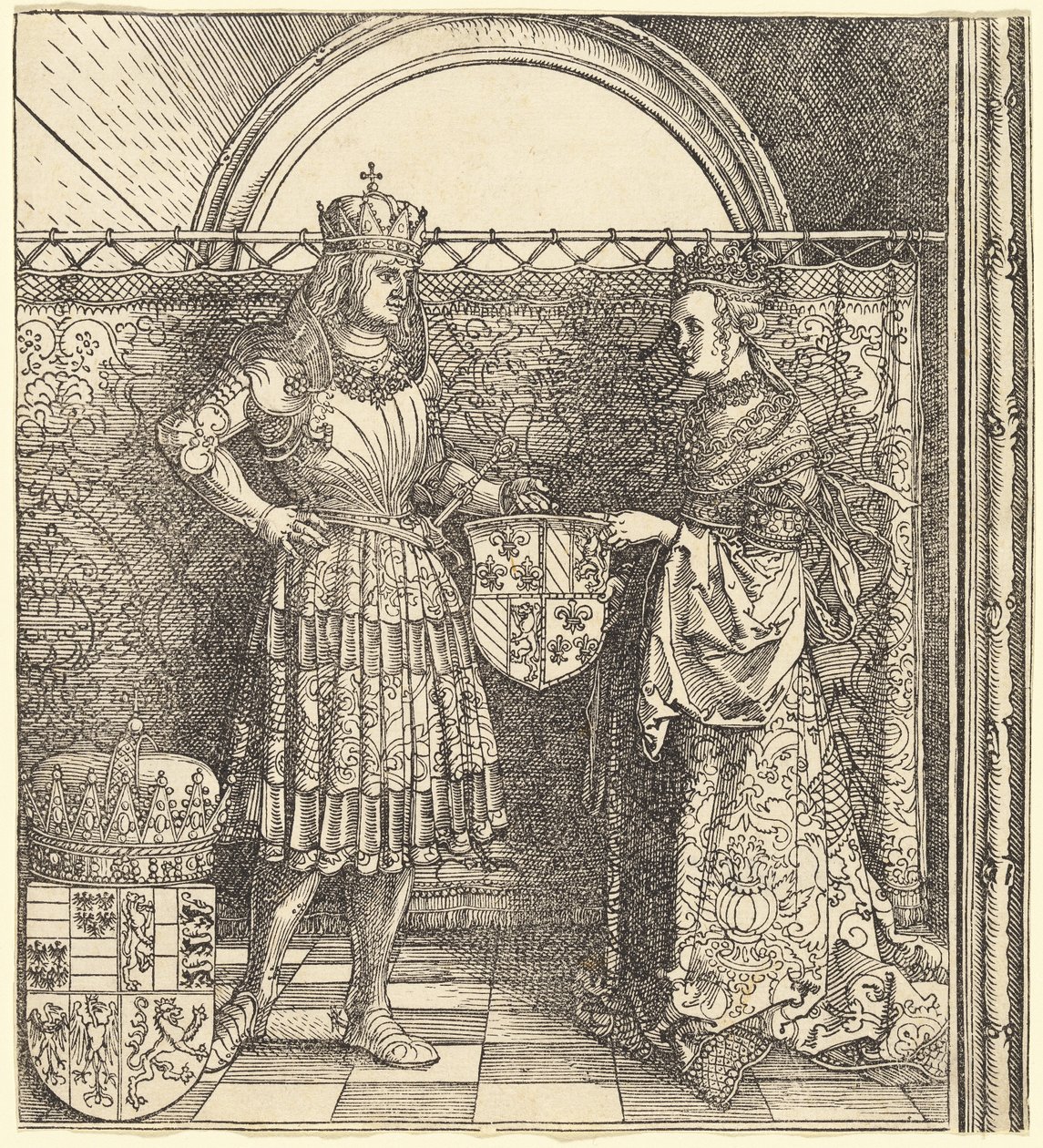 Zaręczyny Maksymiliana z Marią Burgundii autorstwa Albrecht Dürer