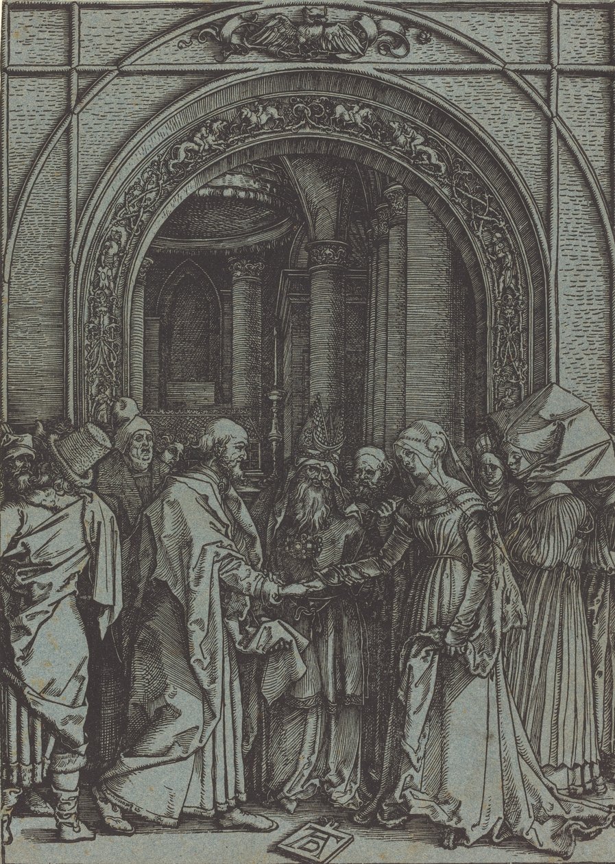 Zaręczyny Dziewicy, ok. 1504-1505 drukowane 1560s1570s. autorstwa Albrecht Dürer