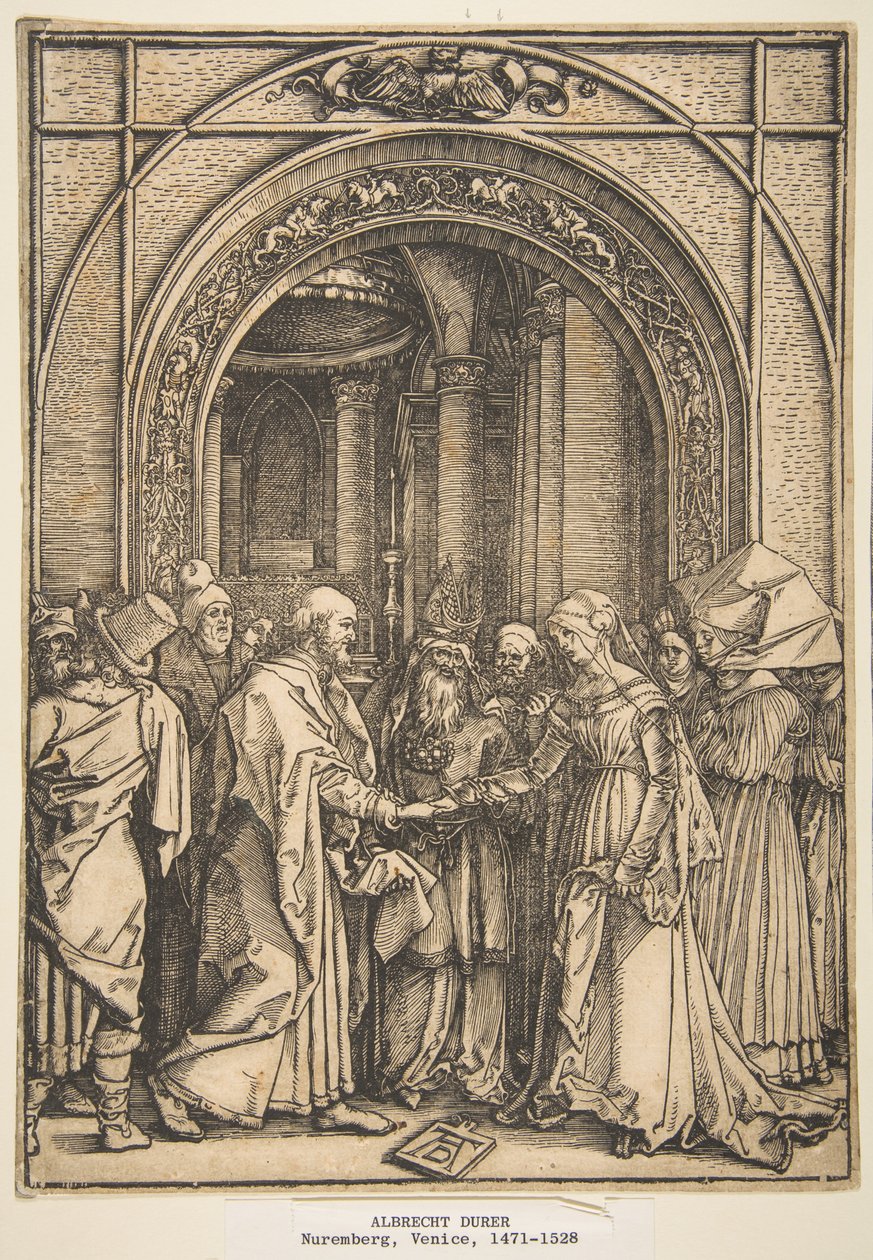 Zaślubiny Marii Panny, z „Życia Marii Panny” autorstwa Albrecht Dürer