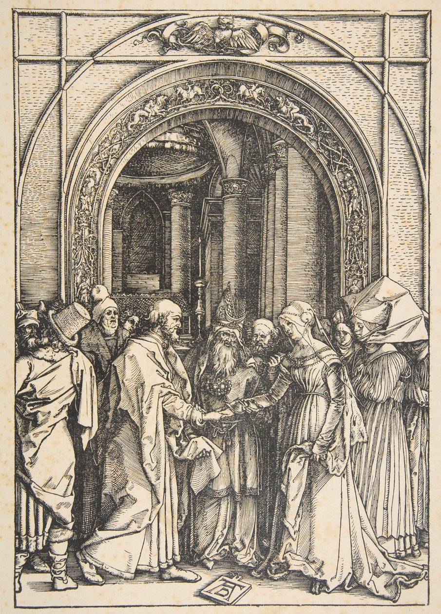 Zaślubiny Marii Panny, z „Życia Marii Panny” autorstwa Albrecht Dürer