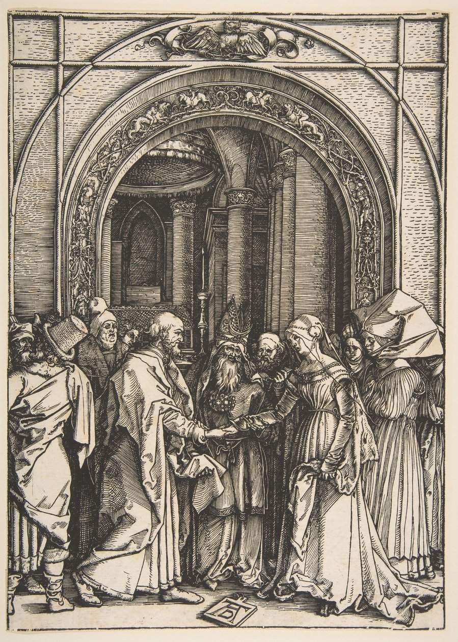 Zaręczyny Dziewicy, z Życia Dziewicy, ca. 1504. autorstwa Albrecht Dürer