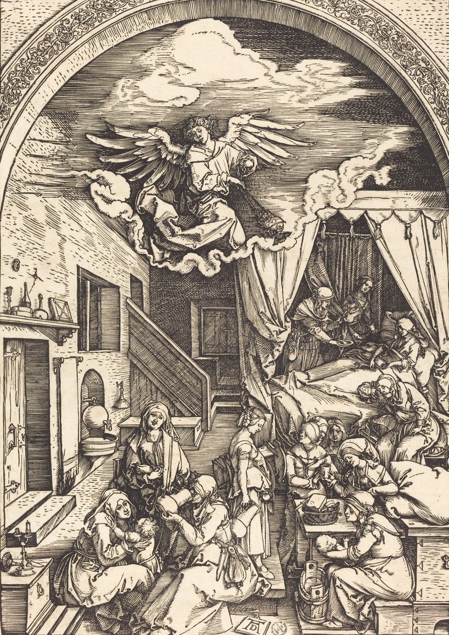 Narodziny Matki Boskiej, ok. godz. 15031504. autorstwa Albrecht Dürer