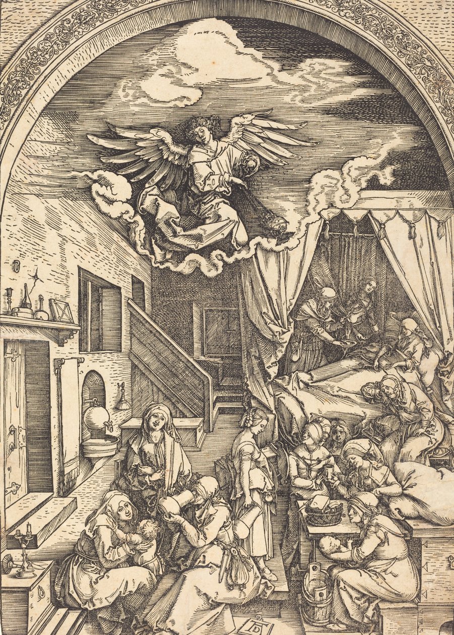Narodziny Matki Boskiej, ok. godz. 15031504. autorstwa Albrecht Dürer