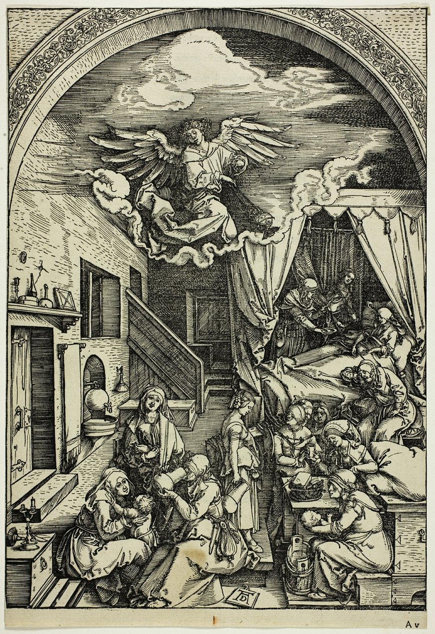 Narodziny Dziewicy, z Życia Dziewicy autorstwa Albrecht Dürer