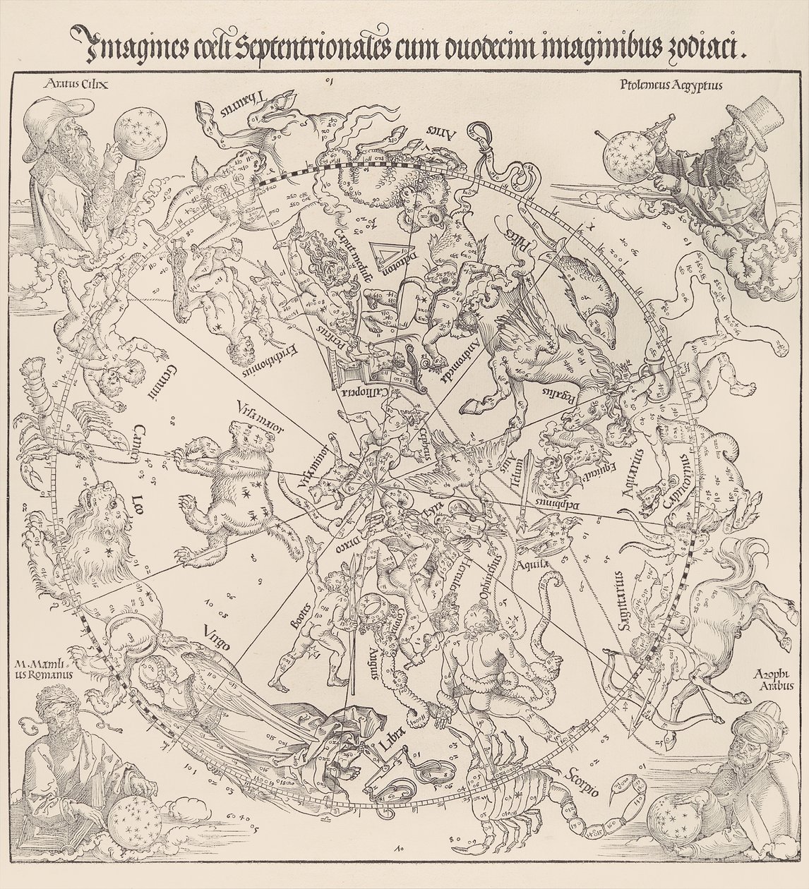 Mapa nieba - półkula północna, 1515., 1515. autorstwa Albrecht Dürer