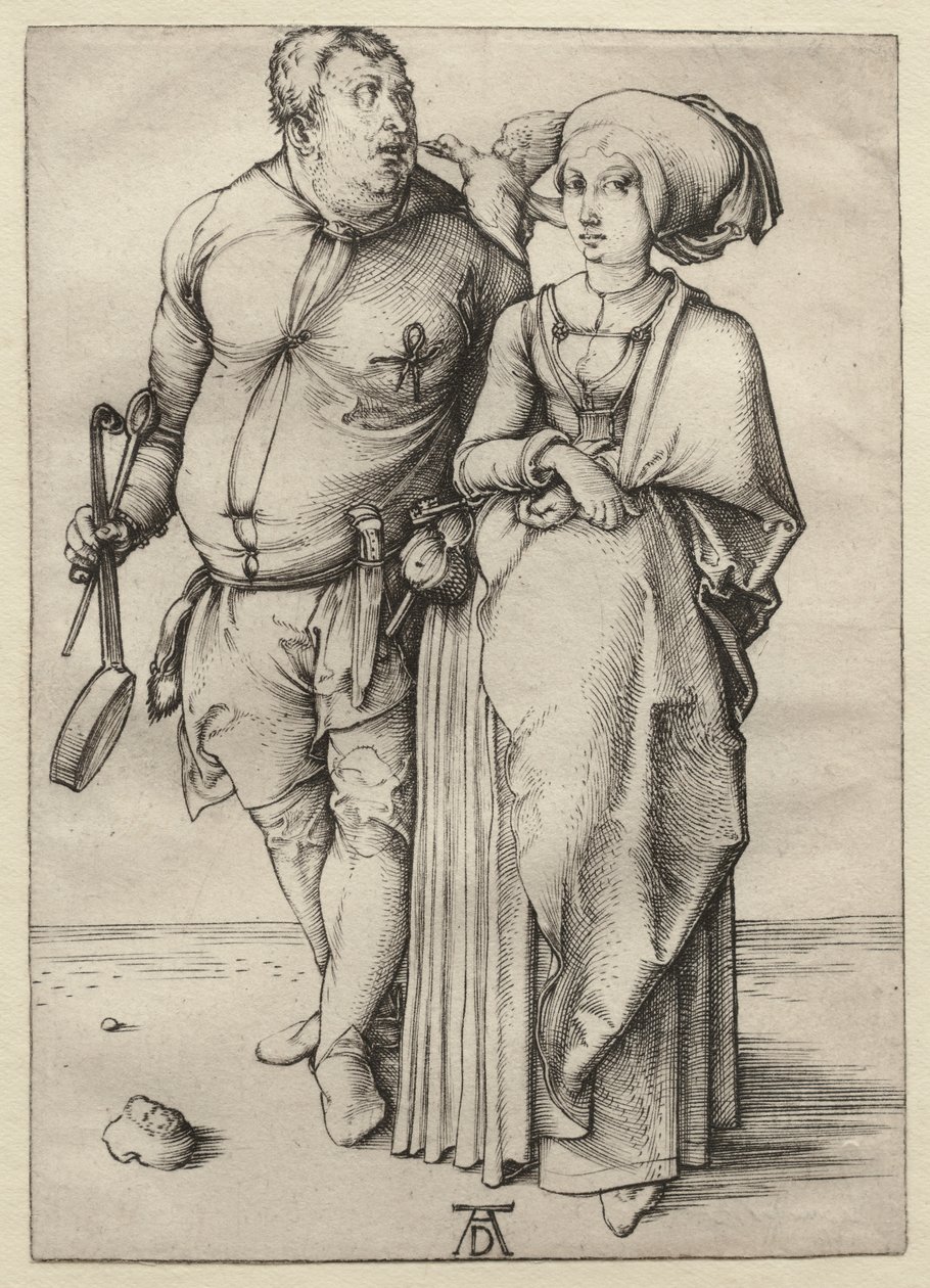 Kucharz i jego żona autorstwa Albrecht Dürer