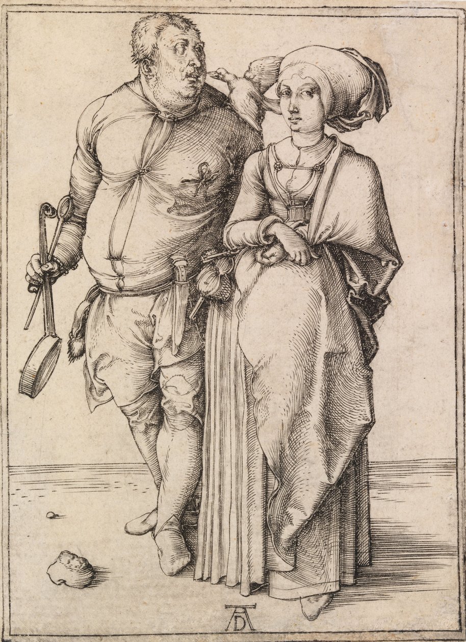 Kucharz i jego żona autorstwa Albrecht Dürer