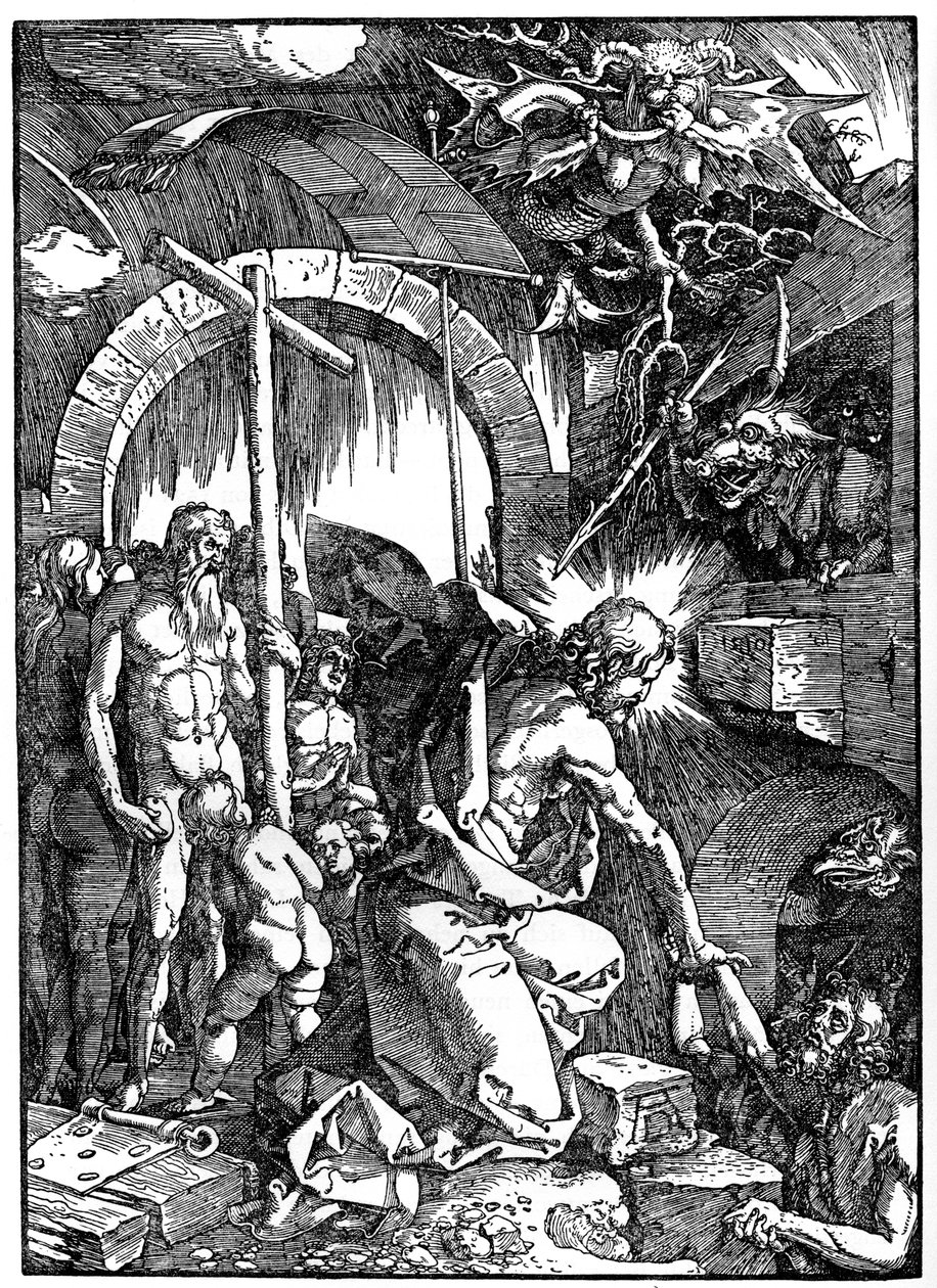 Zstąpienie Chrystusa do otchłani, 1510, 1936 autorstwa Albrecht Dürer