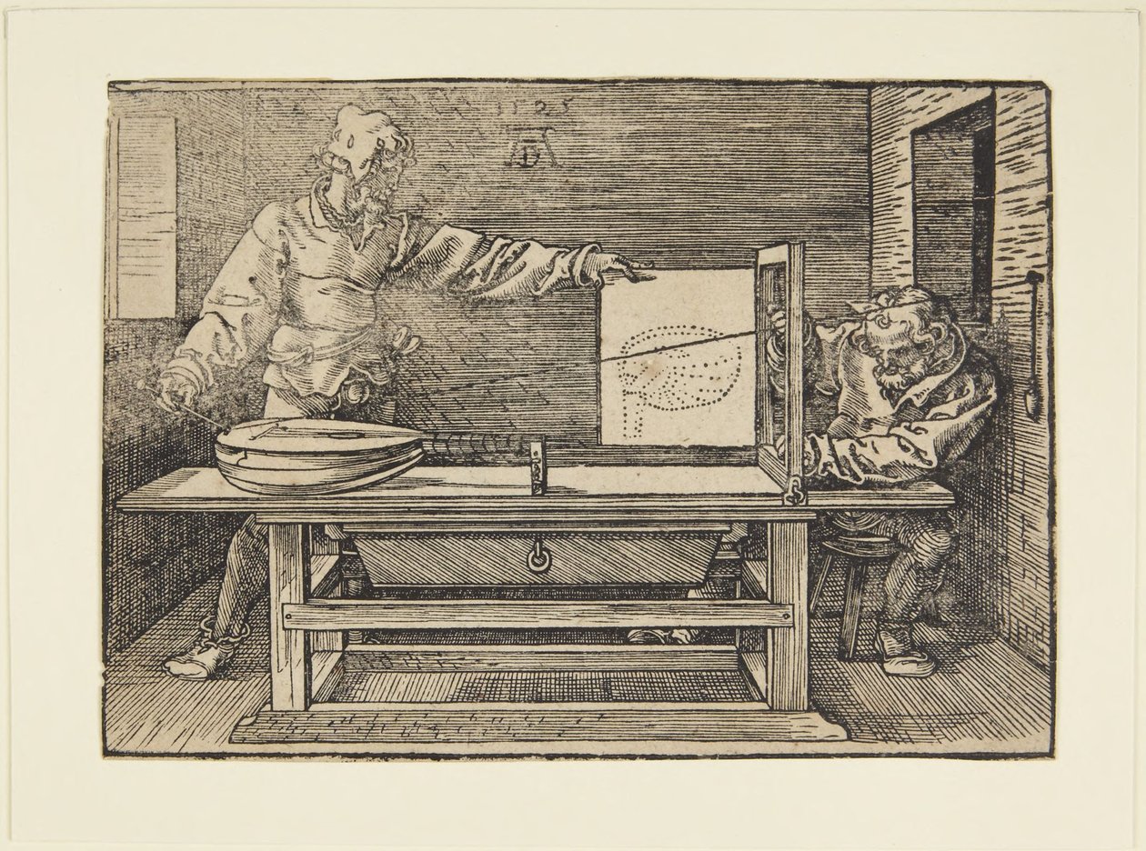 Projektant lutni autorstwa Albrecht Dürer