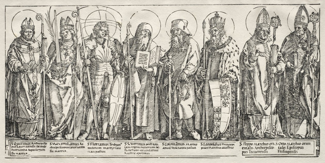 Ośmiu świętych Austrii autorstwa Albrecht Dürer