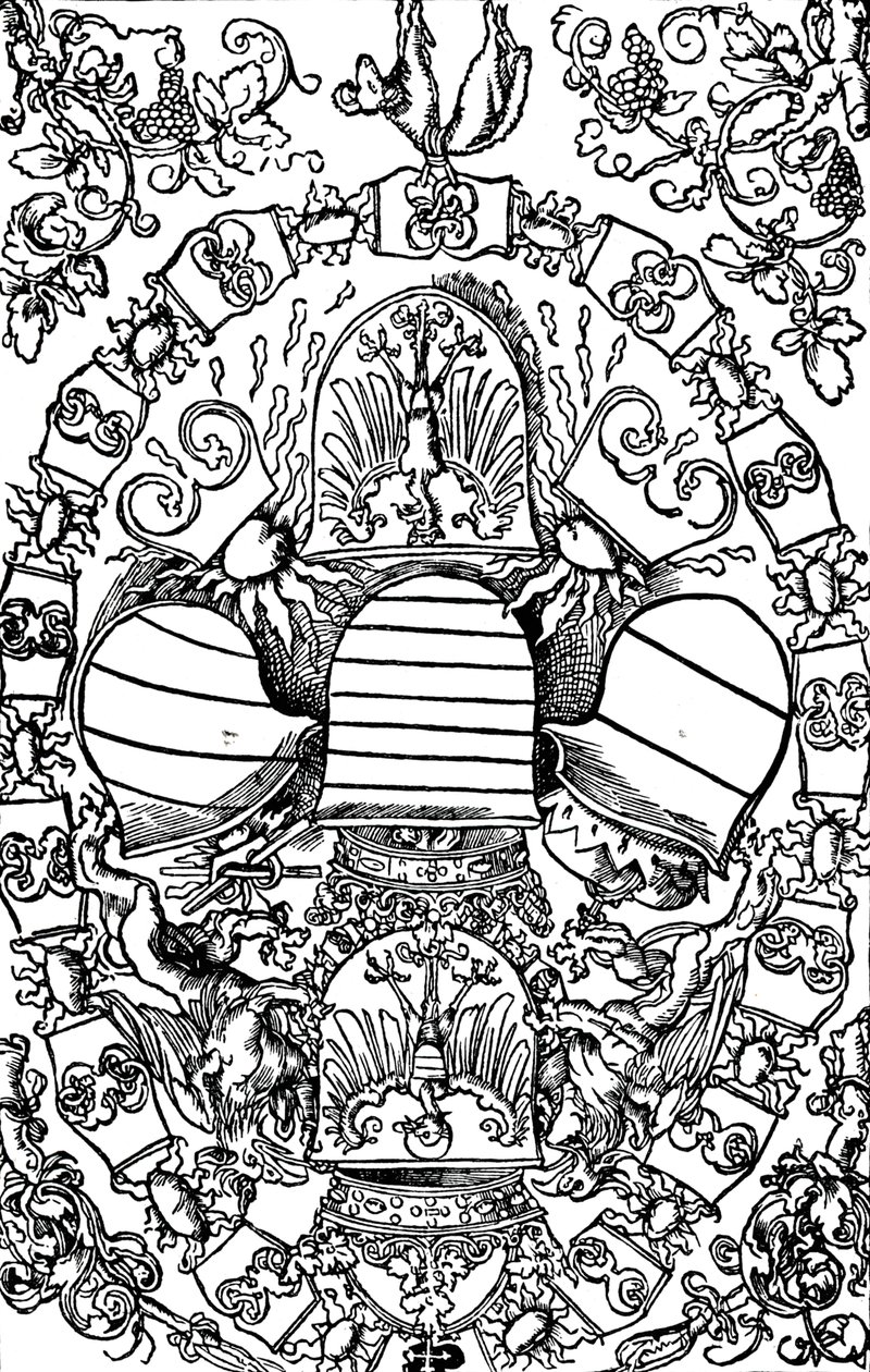Pięć cesarskich herbów, 1515 1906 autorstwa Albrecht Dürer