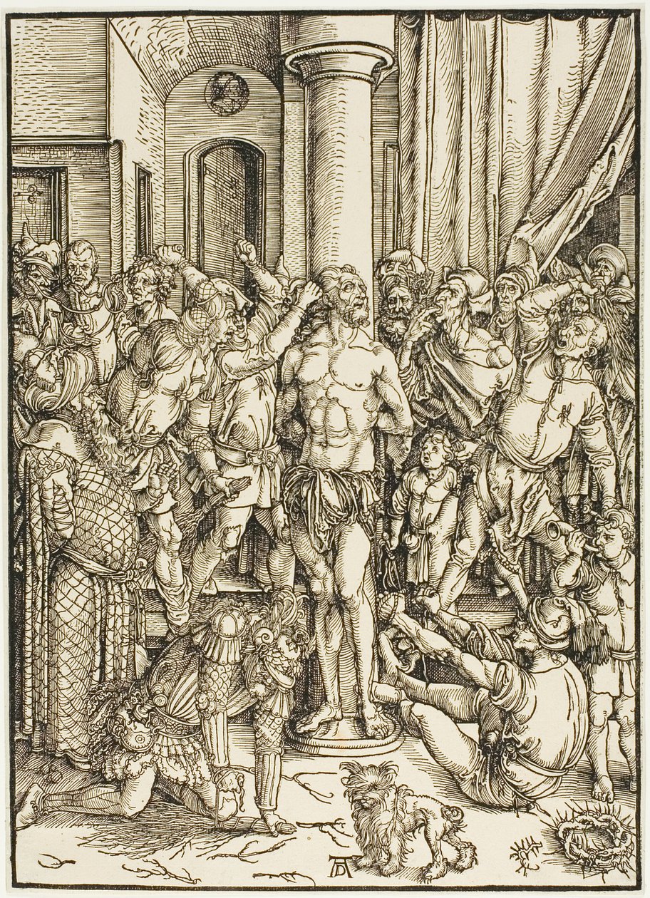 Biczowanie, z „Wielkiej pasji” autorstwa Albrecht Dürer