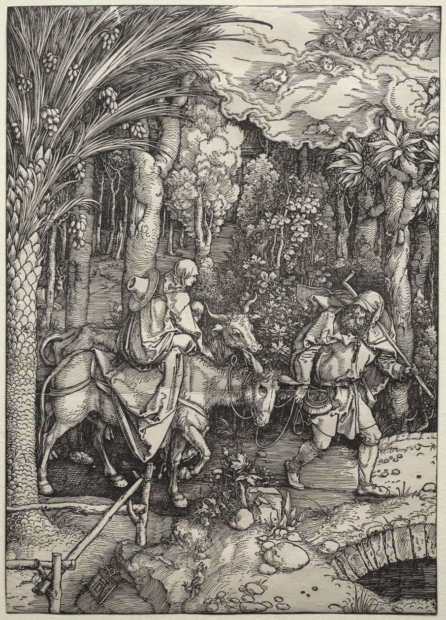 Ucieczka do Egiptu, c. 1503-1505. autorstwa Albrecht Dürer