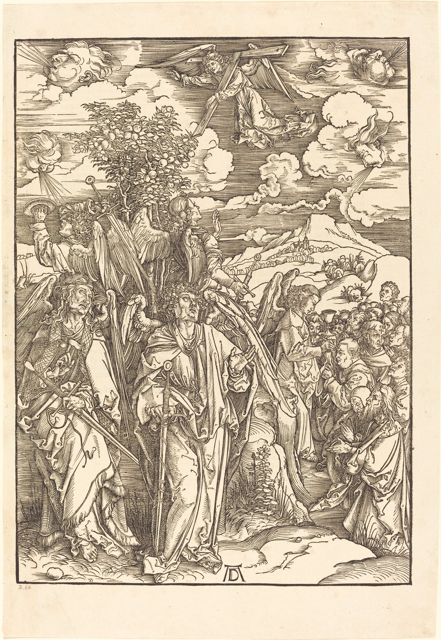 Cztery anioły trzymające wiatry autorstwa Albrecht Dürer