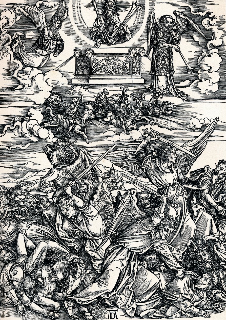 Cztery anioły zemsty, 1498 1906 autorstwa Albrecht Dürer