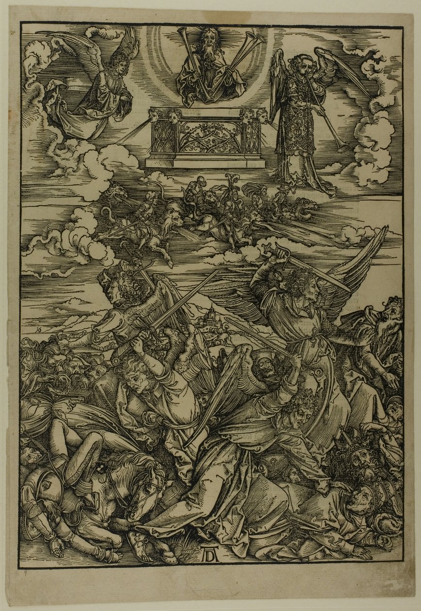 Cztery anioły zemsty Eufratu, z Apokalipsy autorstwa Albrecht Dürer