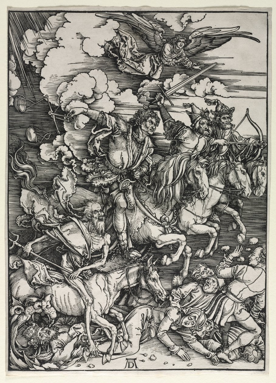 Czterech jeźdźców, z Apokalipsy, ok. 1930. 1498. autorstwa Albrecht Dürer