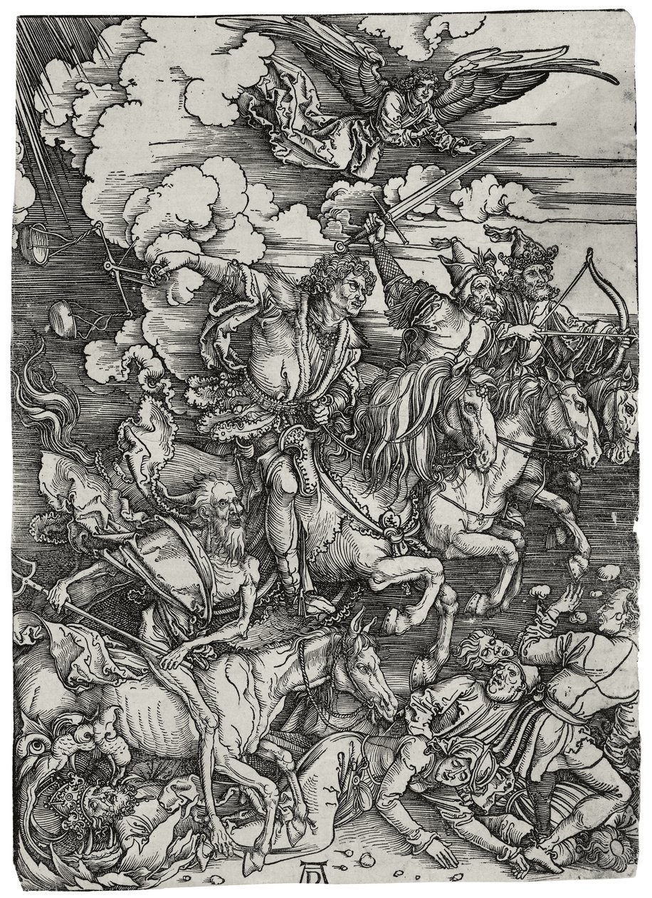 Czterej Jeźdźcy Apokalipsy, ok. 1498 autorstwa Albrecht Dürer