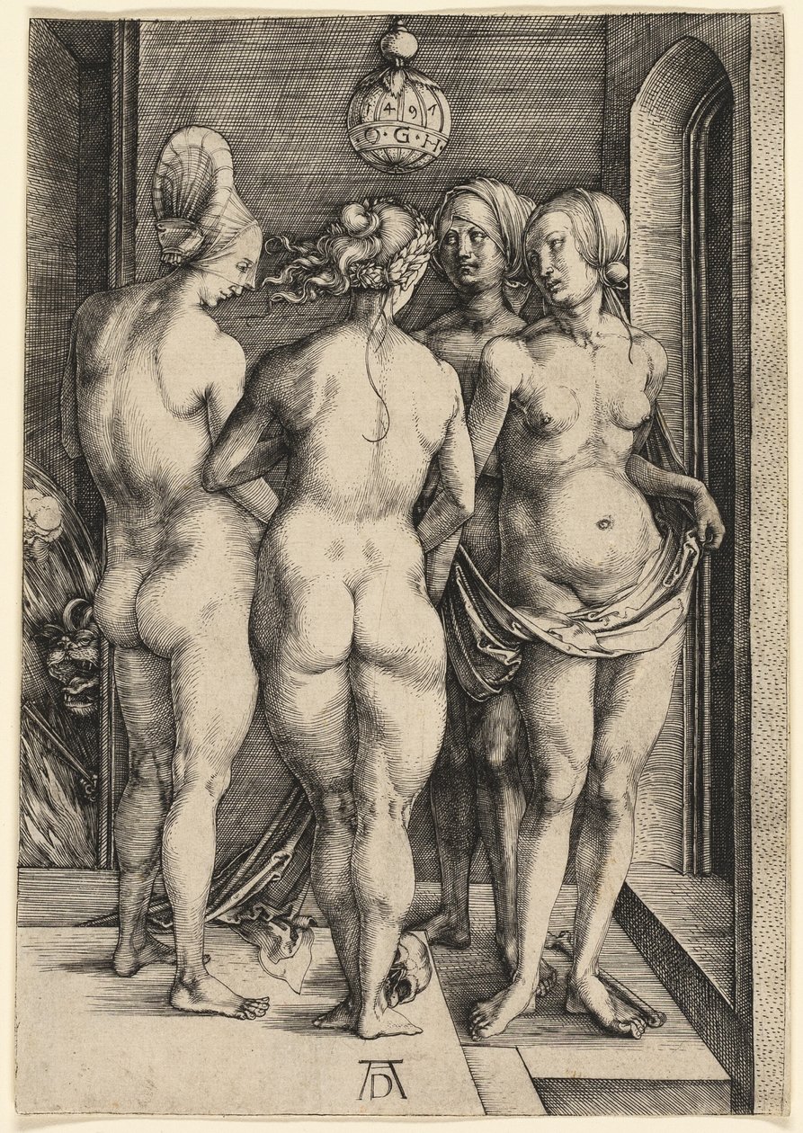 Cztery nagie kobiety autorstwa Albrecht Dürer