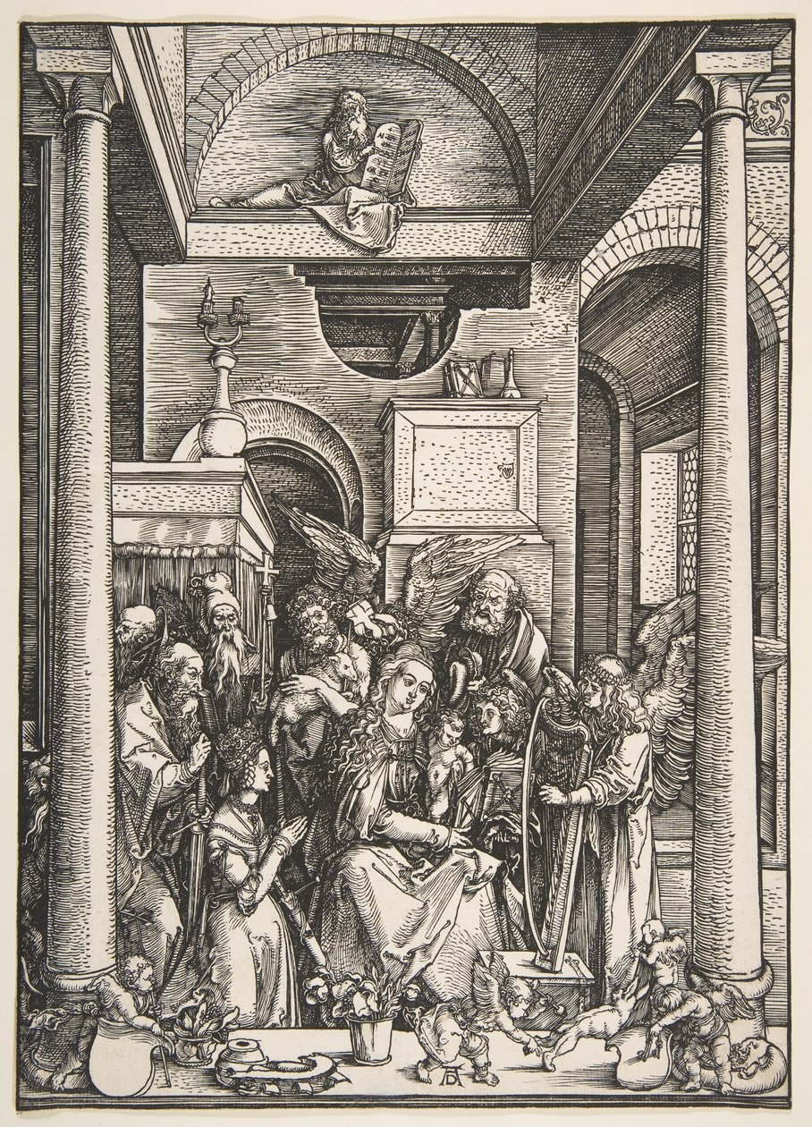 Gloryfikacja Dziewicy, z Życia Dziewicy, ca. 1502. autorstwa Albrecht Dürer