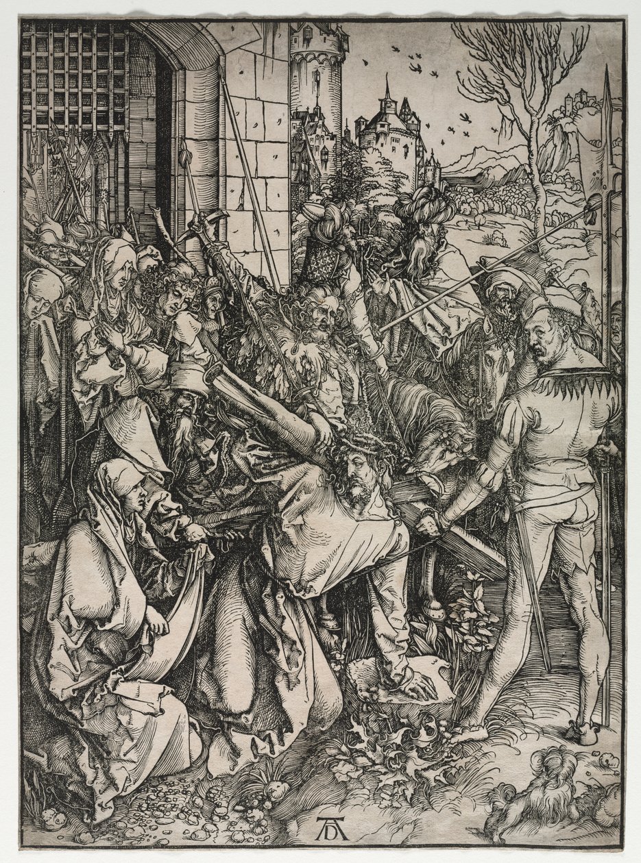 Wielka pasja: Chrystus niosący krzyż autorstwa Albrecht Dürer