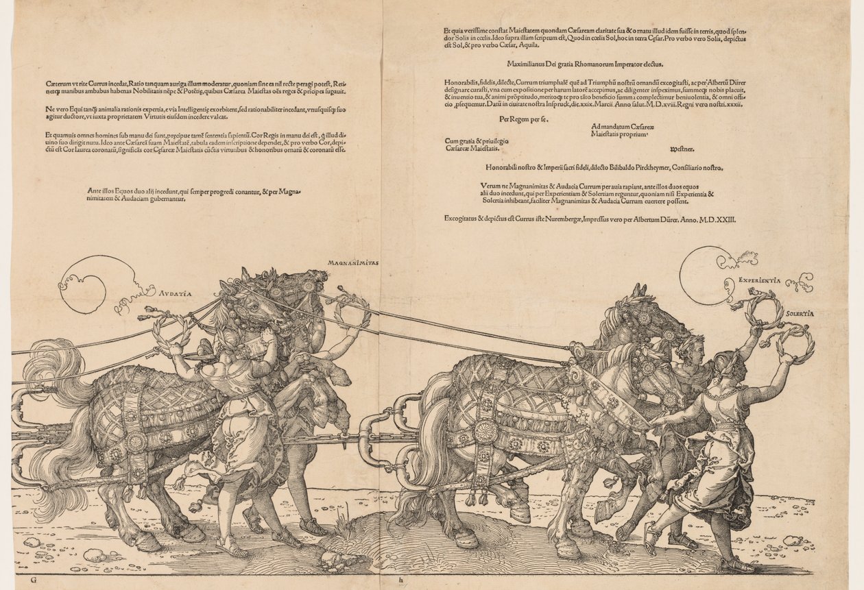 Wielki Triumfalny Wóz Cesarza Maksymiliana autorstwa Albrecht Dürer