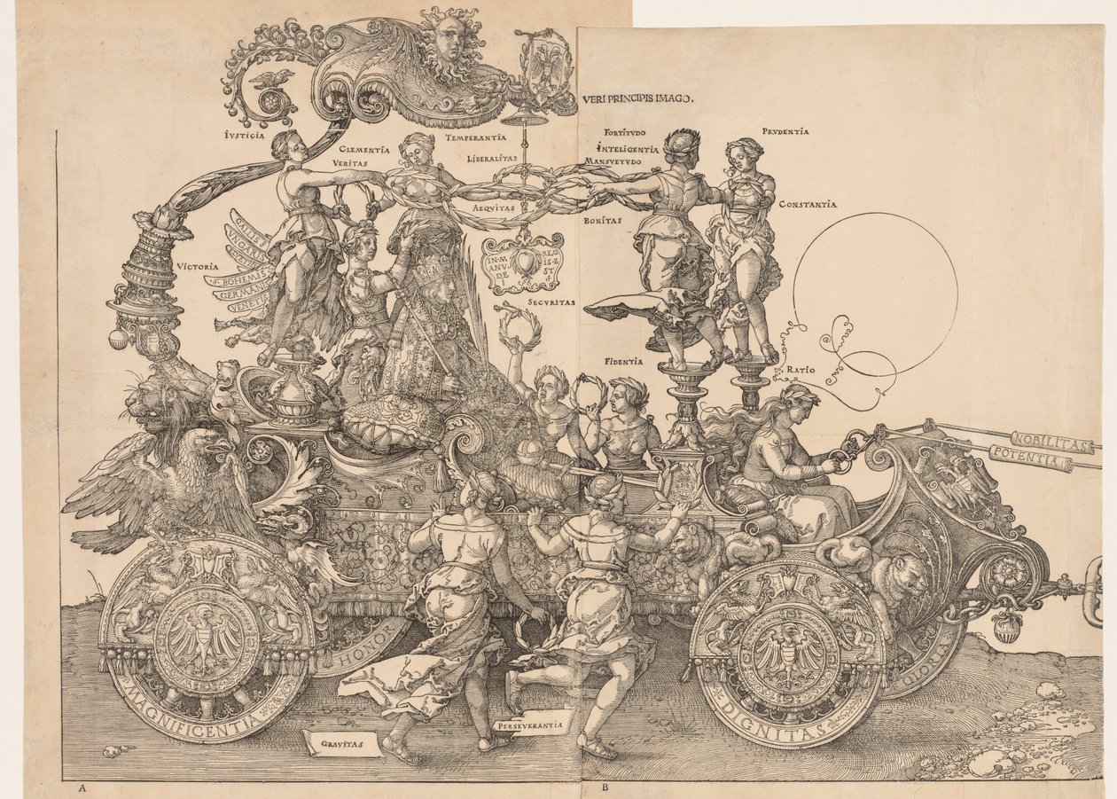 Wielki Wóz Triumfalny cesarza Maksymiliana, 1523. autorstwa Albrecht Dürer