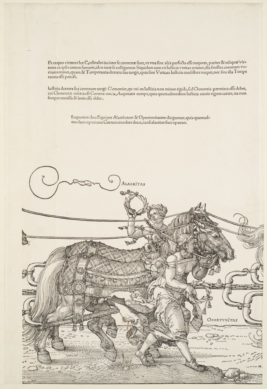 Wielki rydwan triumfalny: Alacritas i Oportunitas autorstwa Albrecht Dürer