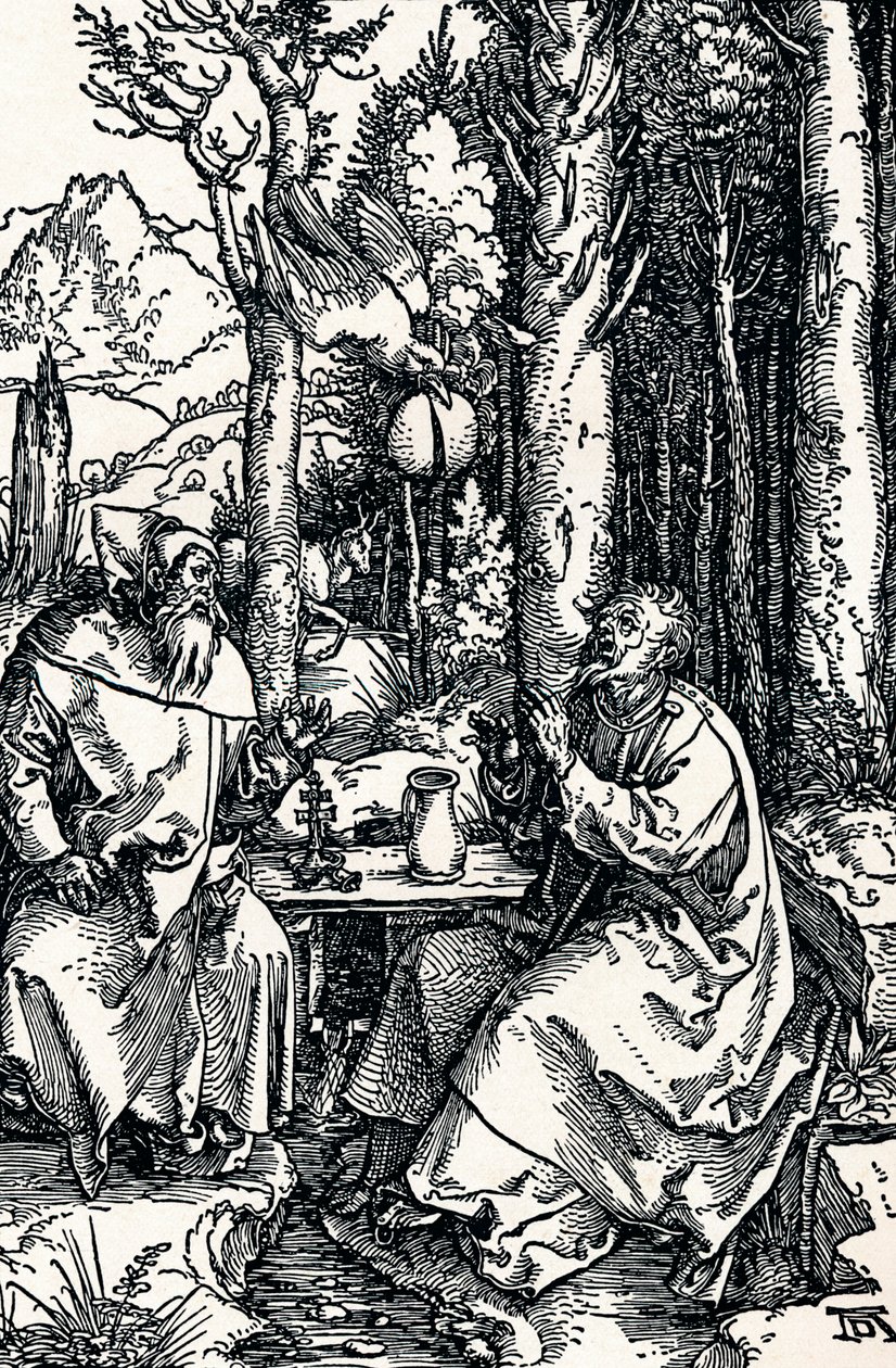 Pustelnicy św. Antoni i św. Paweł, 1504 1906 autorstwa Albrecht Dürer