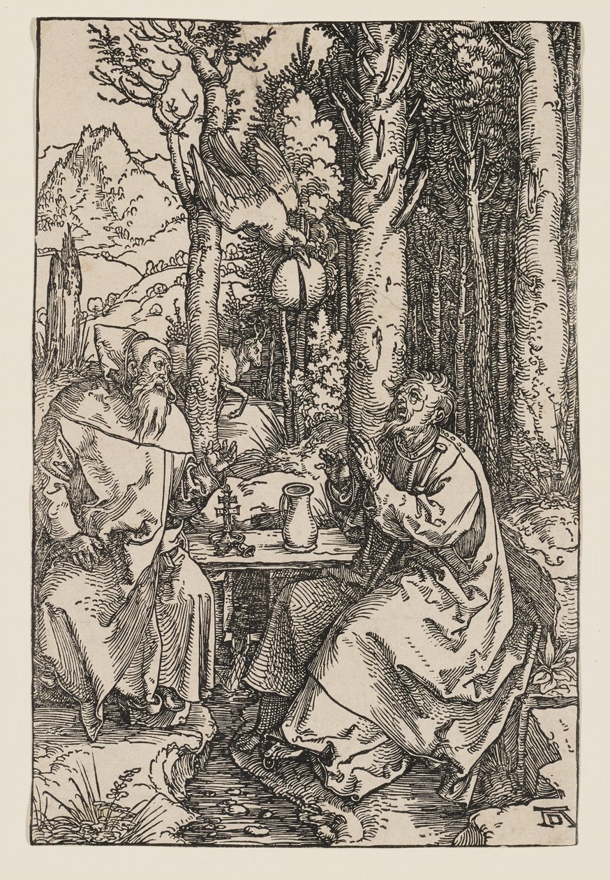 Pustelnicy św. Paweł i św. Antoni autorstwa Albrecht Dürer