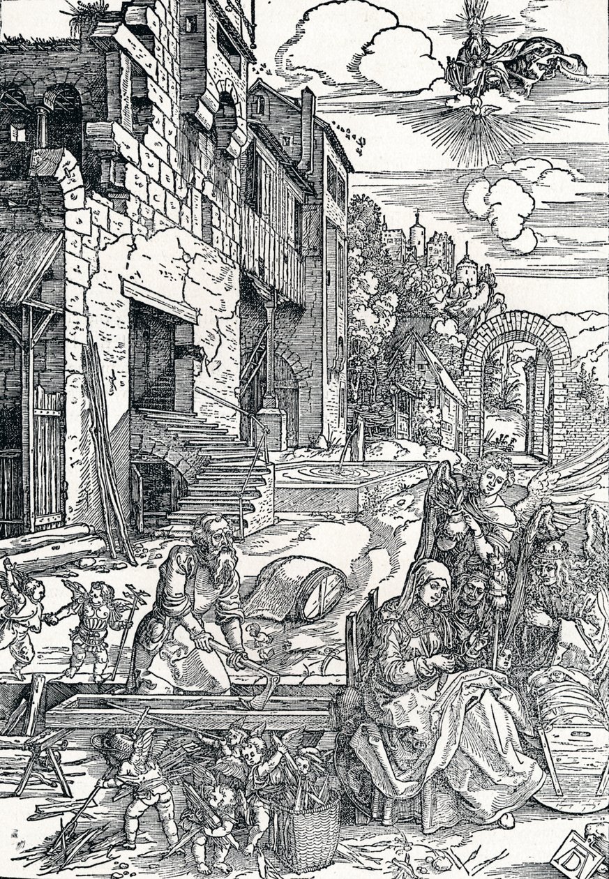 Święta Rodzina w Egipcie, ok. 1501-1502, 1906 autorstwa Albrecht Dürer