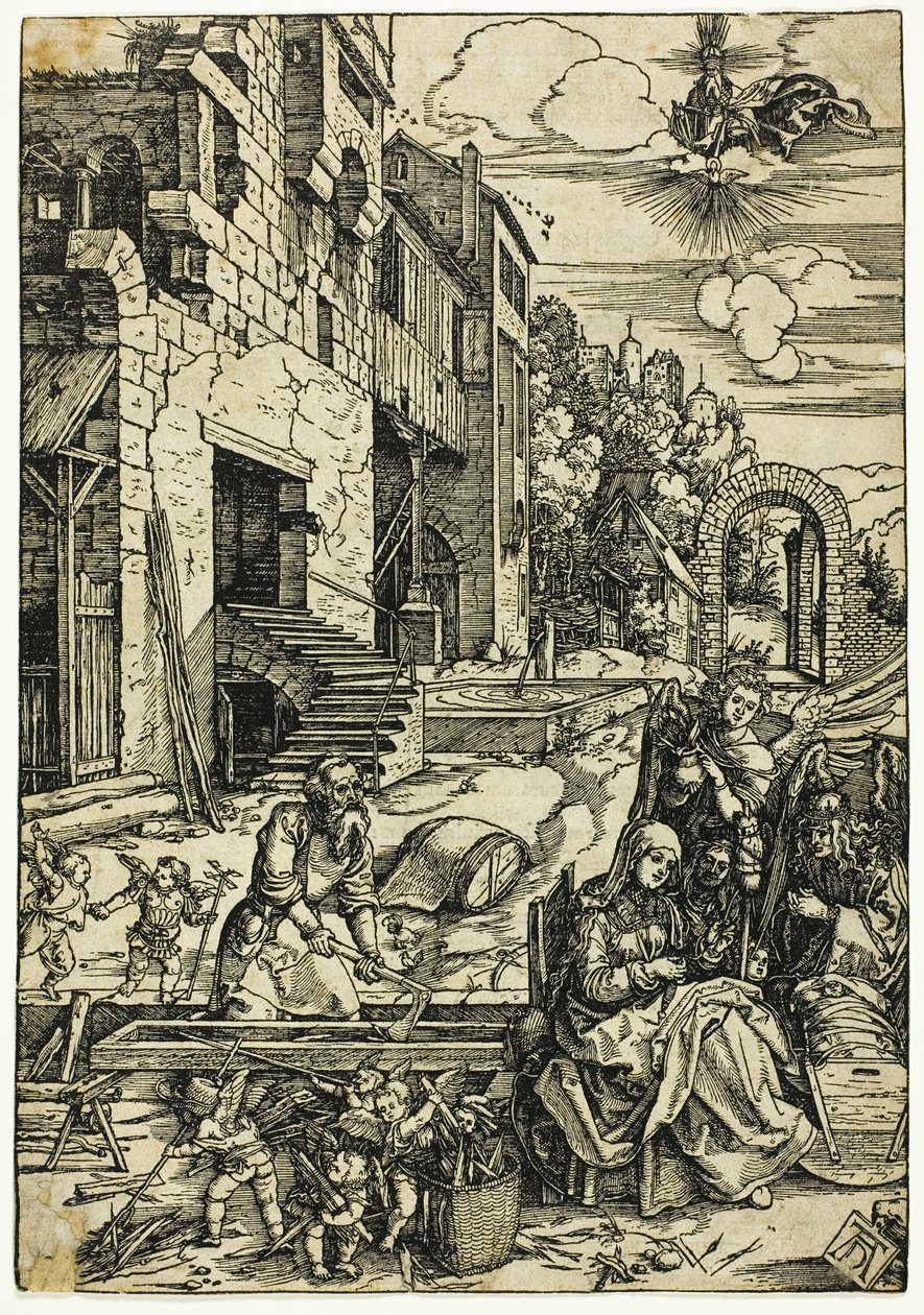 Święta Rodzina w Egipcie, z Życia Dziewicy autorstwa Albrecht Dürer