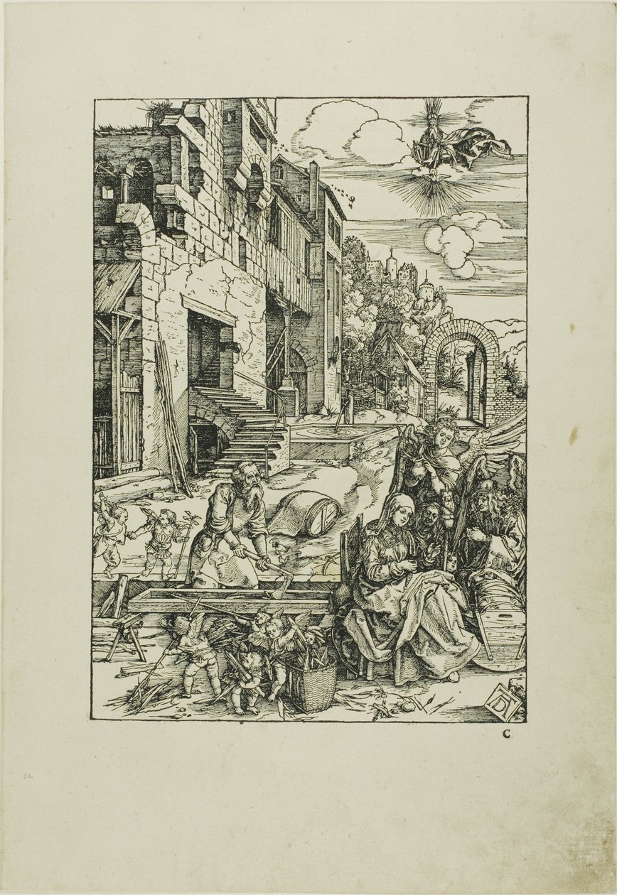 Święta Rodzina w Egipcie, z Życia Dziewicy autorstwa Albrecht Dürer