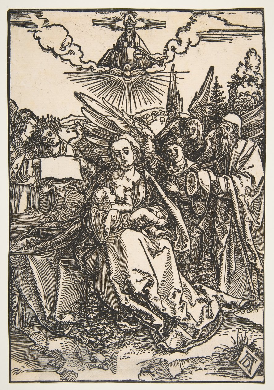 Święta Rodzina z Pięciu Aniołami, ca. 1503. autorstwa Albrecht Dürer