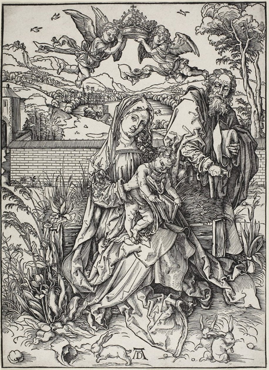 Święta Rodzina z Trzema Zającami autorstwa Albrecht Dürer