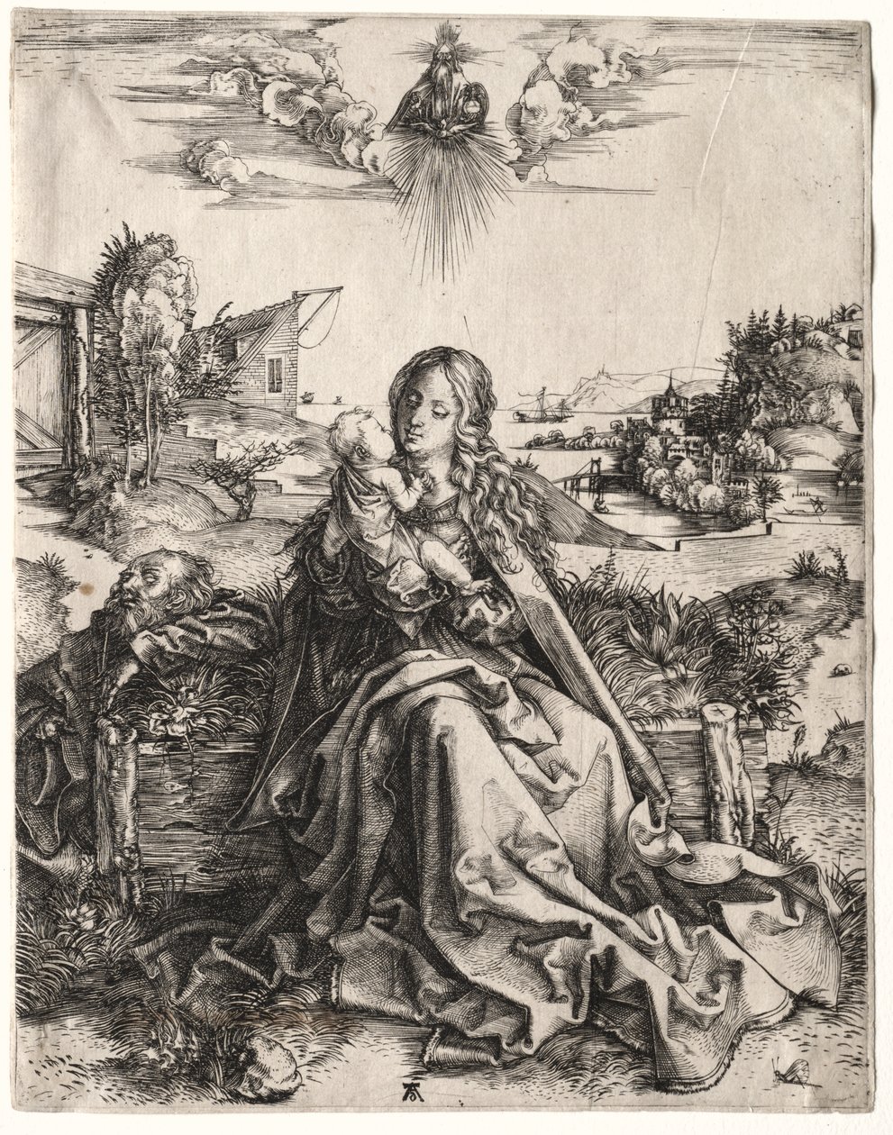 Święta Rodzina z Motylem autorstwa Albrecht Dürer