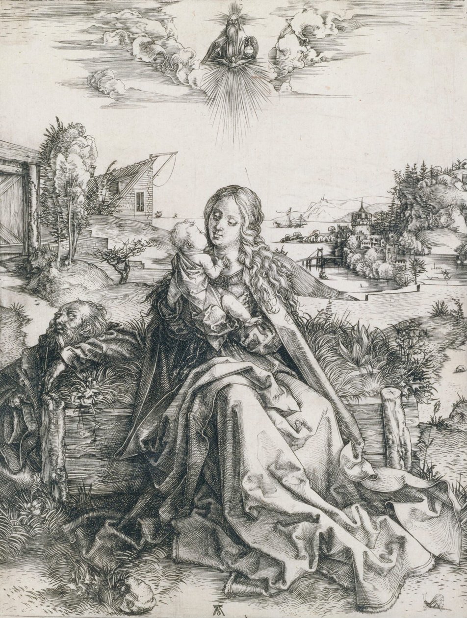 Święta Rodzina z ważką autorstwa Albrecht Dürer