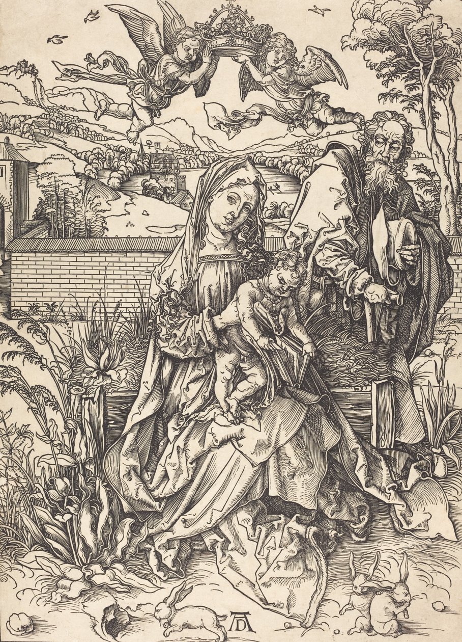Święta Rodzina z Trzema Zajączkami, ok. 1930 14971498. autorstwa Albrecht Dürer
