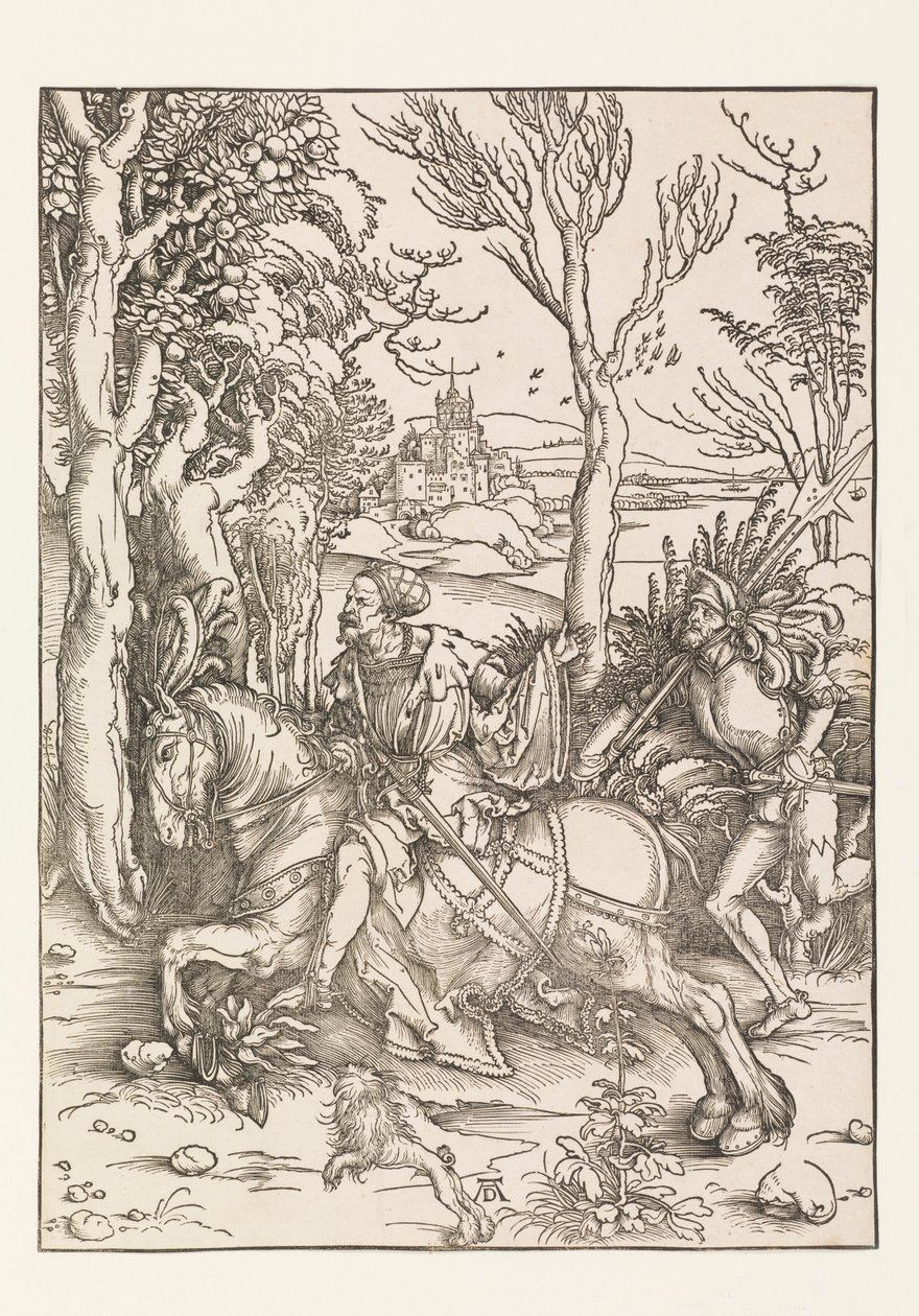 Rycerz i Landsquenet autorstwa Albrecht Dürer