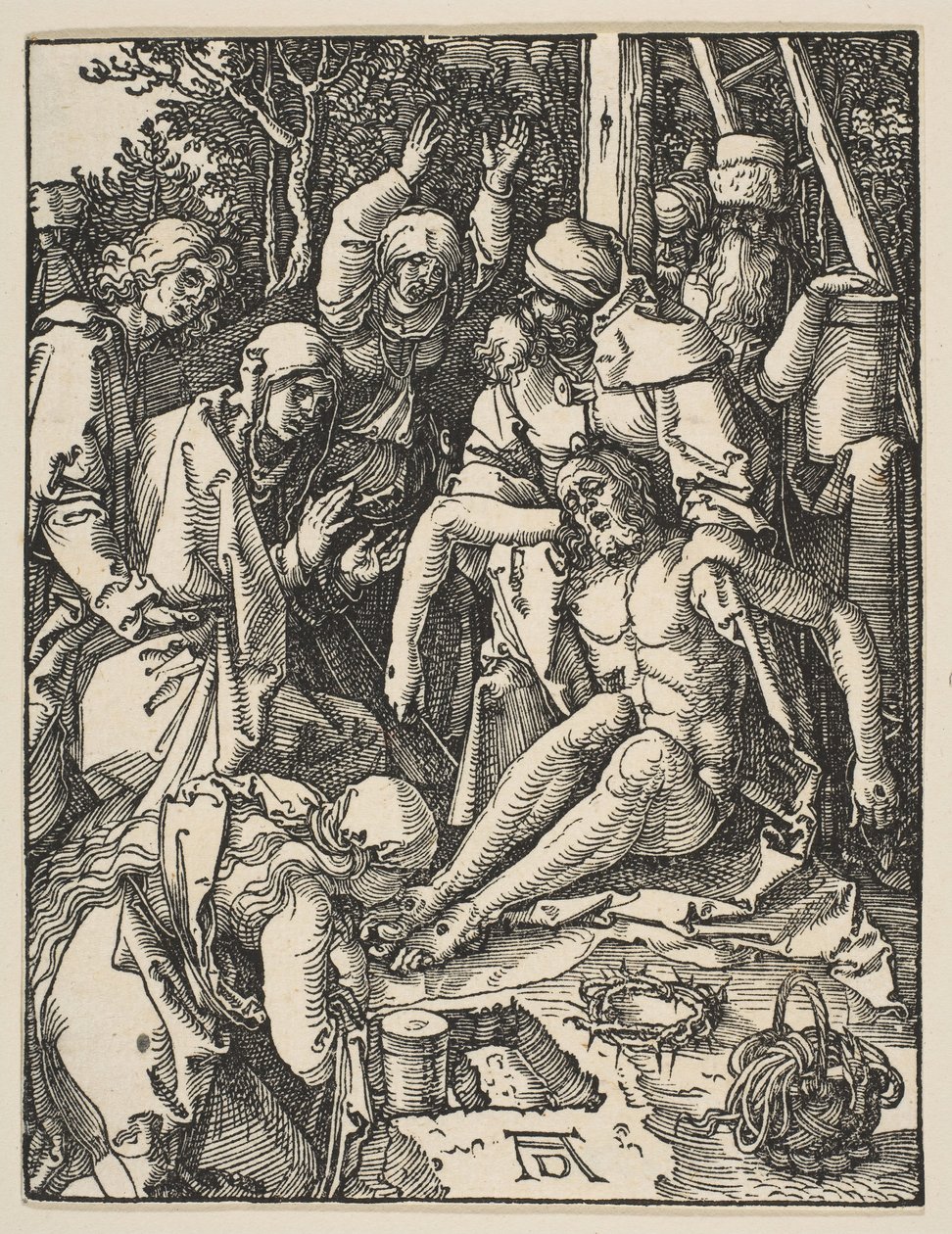 Lamentacja, z Małej pasji, ca. 1509. autorstwa Albrecht Dürer