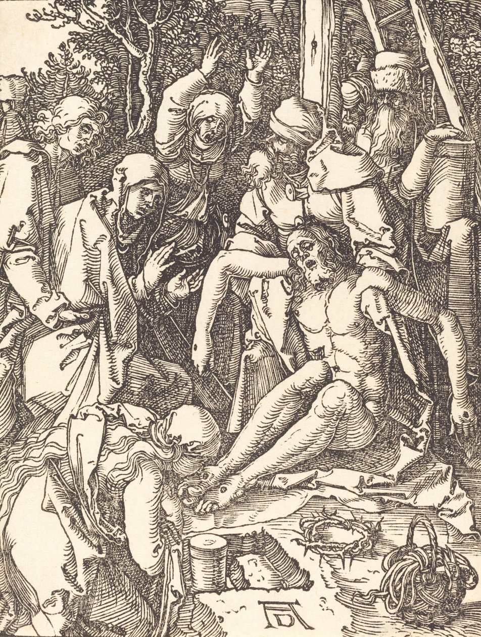 Opłakiwanie, prawdopodobnie ok. 15091510. autorstwa Albrecht Dürer