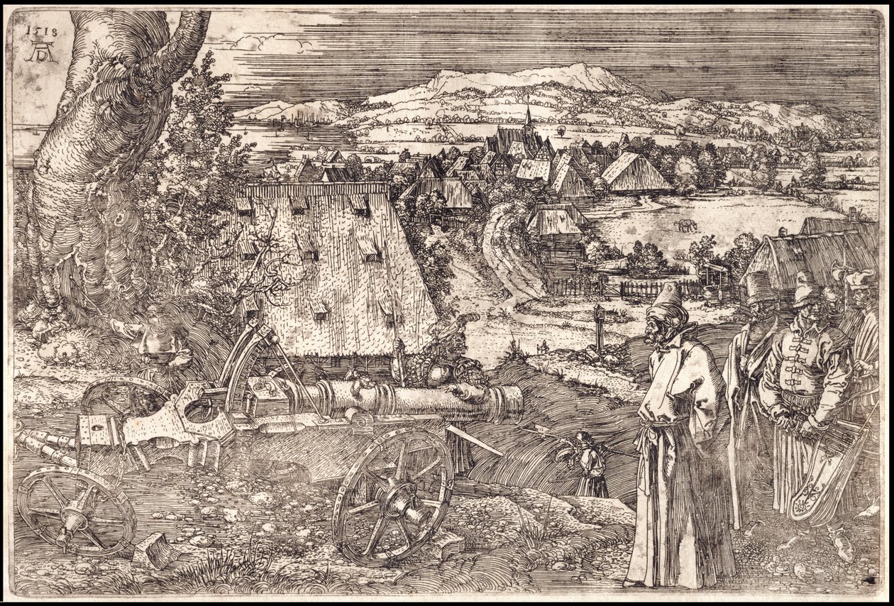 Krajobraz z armatą autorstwa Albrecht Dürer