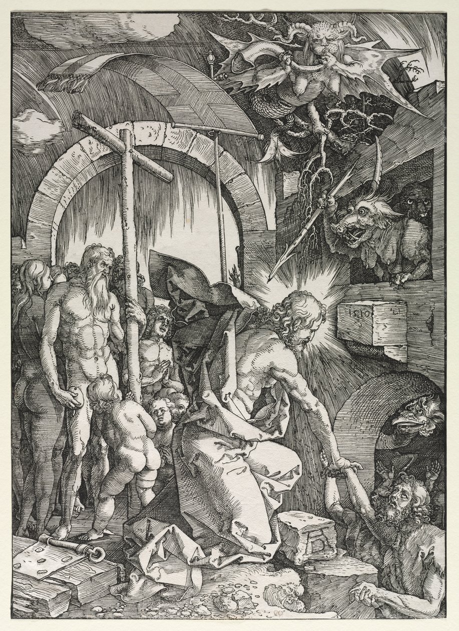 Wielka pasja: Chrystus zstępujący do otchłani autorstwa Albrecht Dürer
