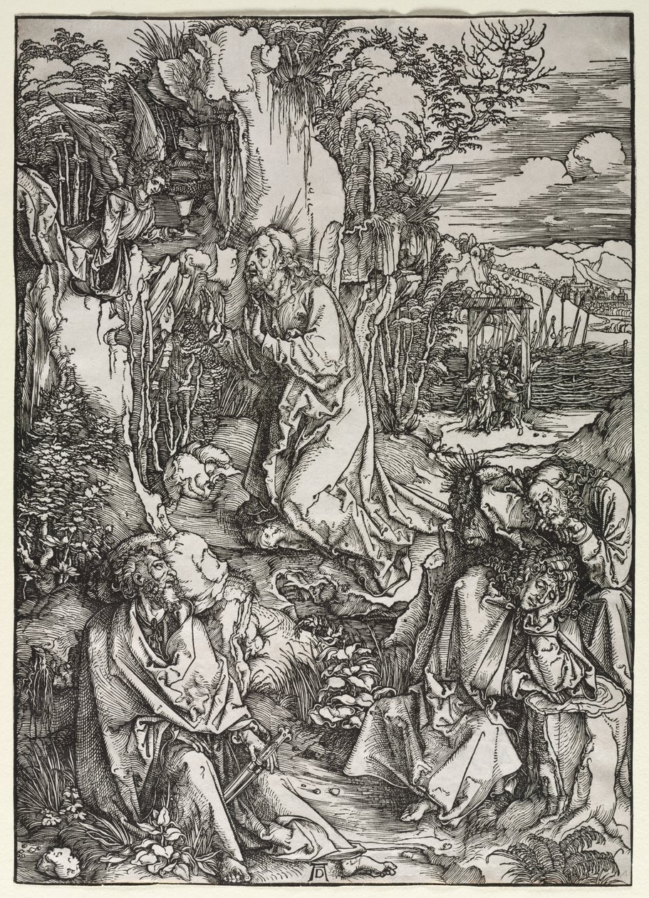 Wielka pasja: Chrystus na Górze Oliwnej autorstwa Albrecht Dürer