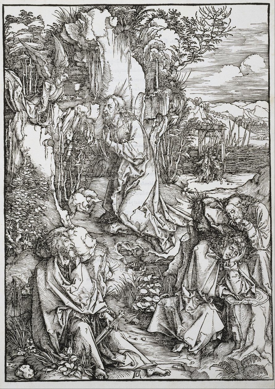 Wielka Pasja: Chrystus na Górze Oliwnej autorstwa Albrecht Dürer