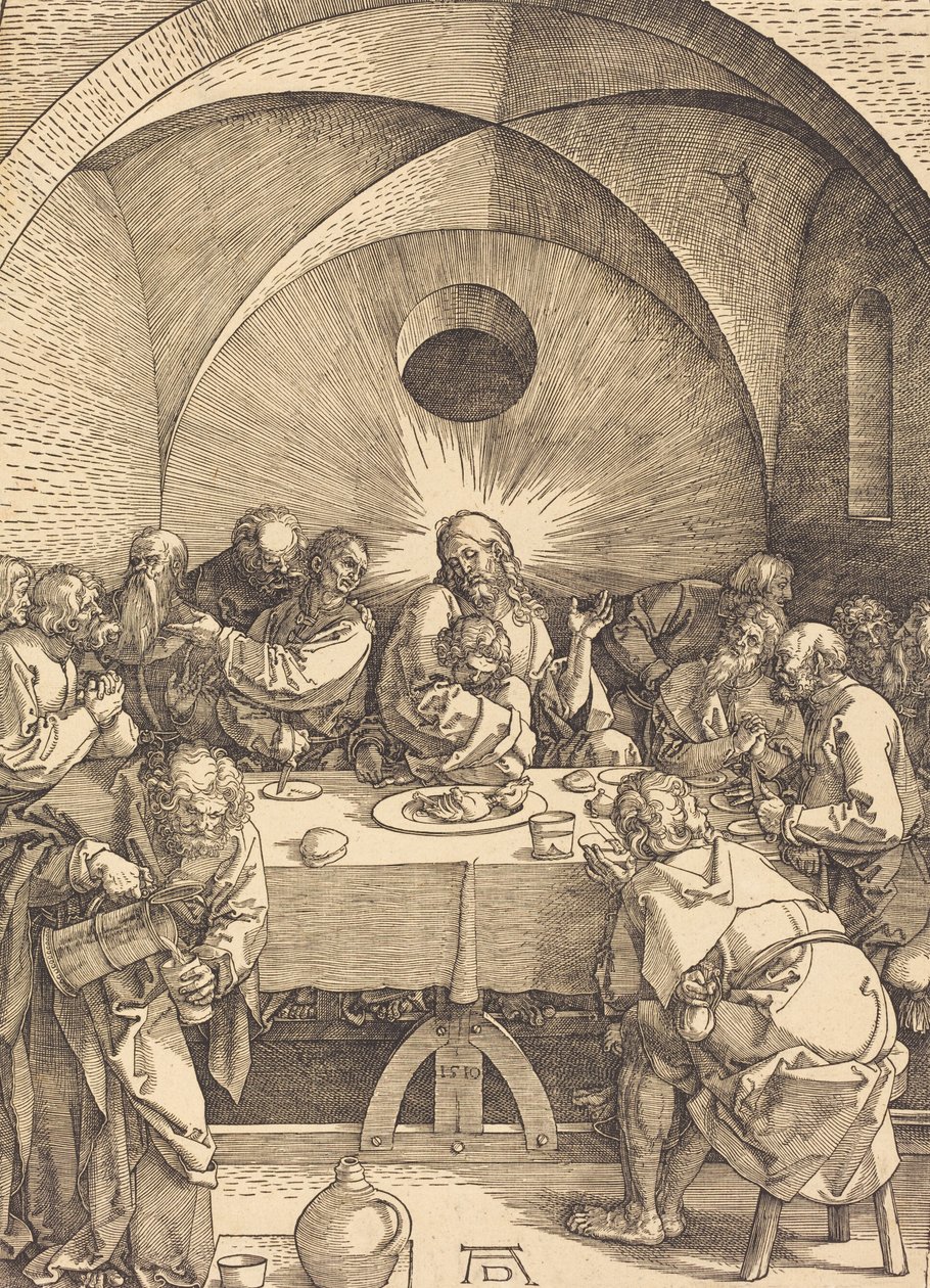 Ostatnia Wieczerza, 1510. autorstwa Albrecht Dürer