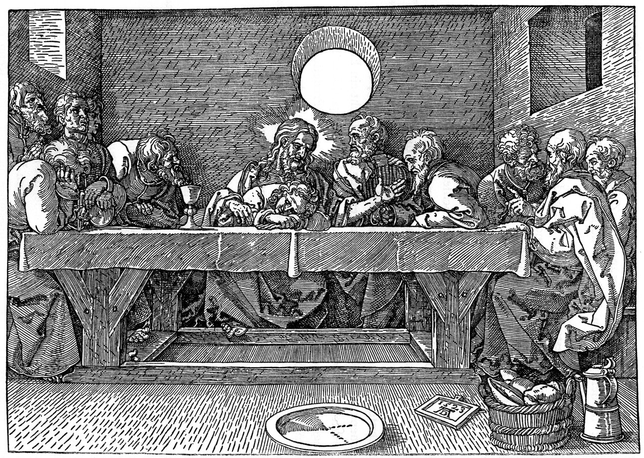 Ostatnia Wieczerza, 1523, 1936 autorstwa Albrecht Dürer