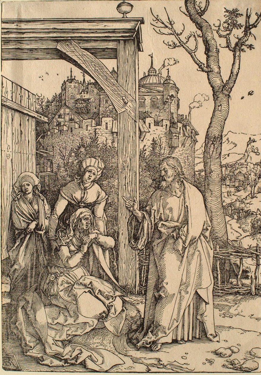 Życie Marii Panny: Chrystus żegna się ze swoją matką autorstwa Albrecht Dürer